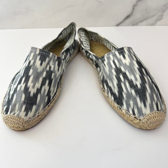 Soludos Womens Ikat Espadrille Flat Shoes Size 39/ 8-8.5 Casual Canvas Summer - Picture 1 of 8
